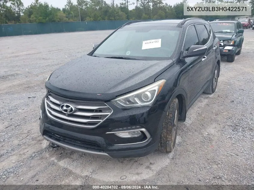 2017 Hyundai Santa Fe Sport VIN: 5XYZU3LB3HG422571 Lot: 40284702