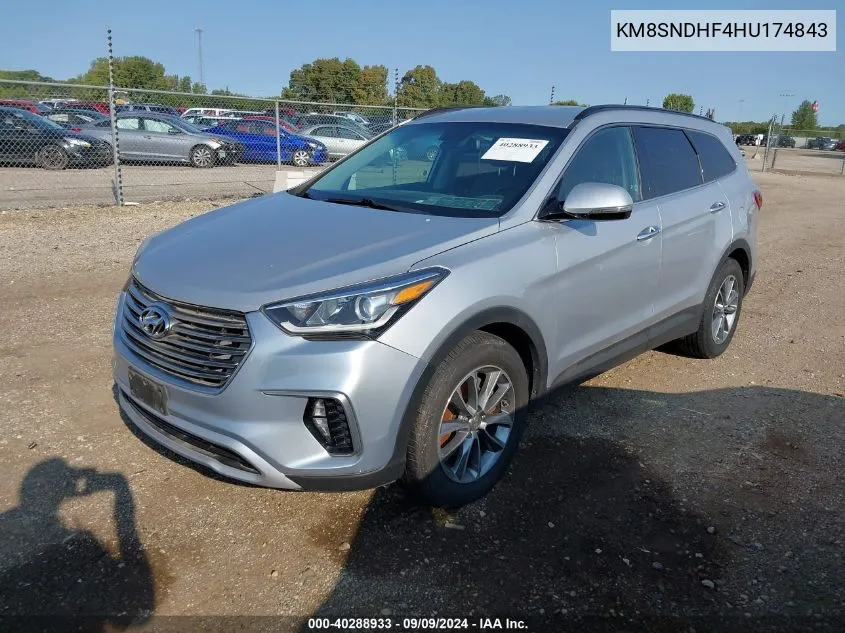 KM8SNDHF4HU174843 2017 Hyundai Santa Fe Se