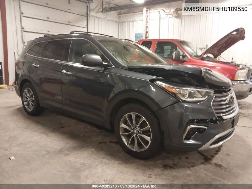 KM8SMDHF5HU189550 2017 Hyundai Santa Fe Se