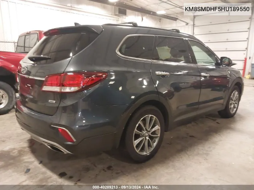 KM8SMDHF5HU189550 2017 Hyundai Santa Fe Se