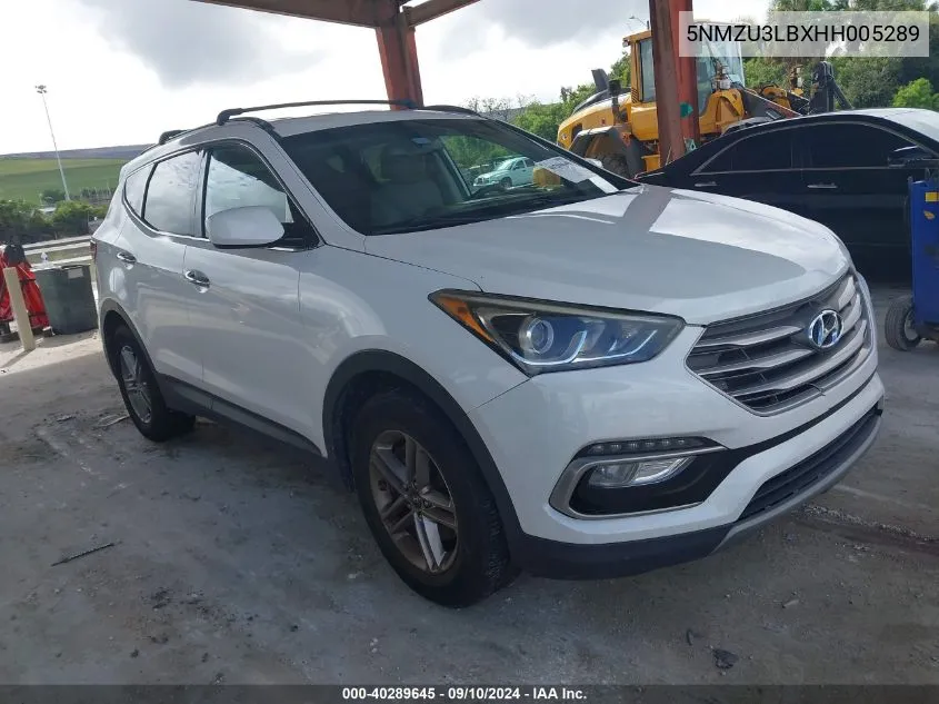 2017 Hyundai Santa Fe Sport VIN: 5NMZU3LBXHH005289 Lot: 40289645