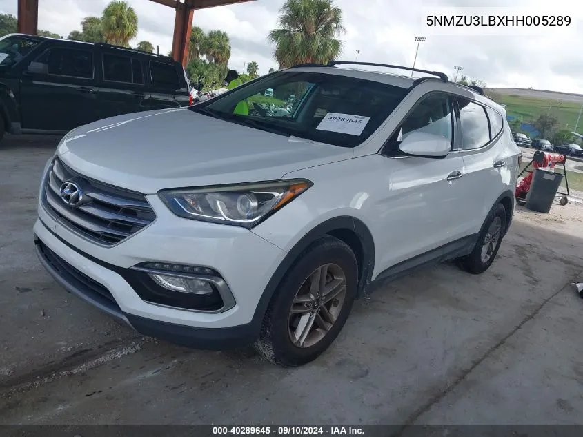 5NMZU3LBXHH005289 2017 Hyundai Santa Fe Sport