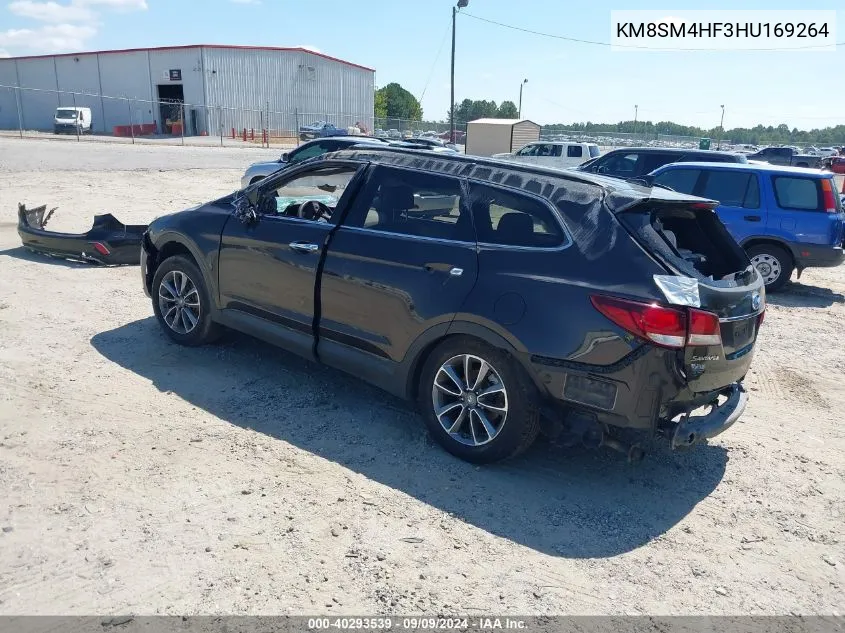 KM8SM4HF3HU169264 2017 Hyundai Santa Fe Se