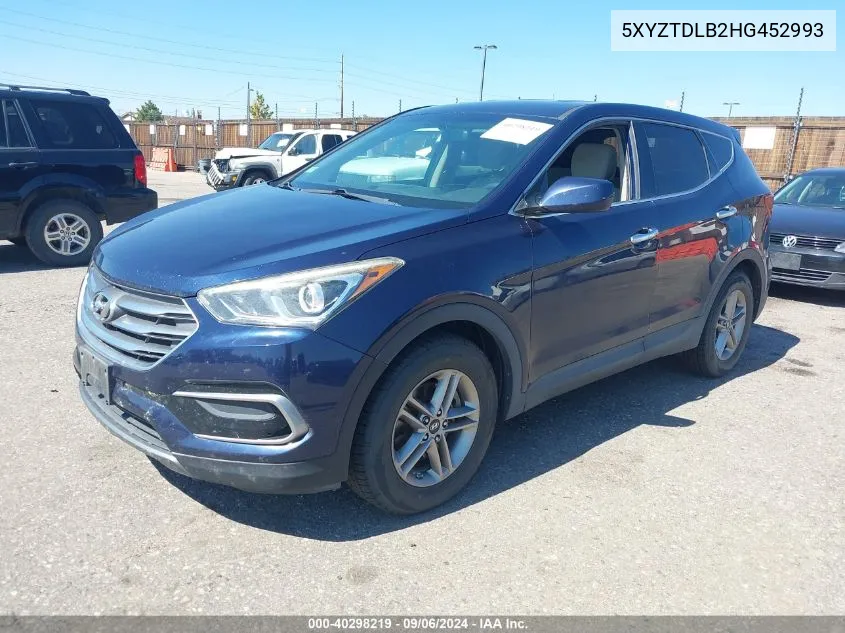 2017 Hyundai Santa Fe Sport 2.4L VIN: 5XYZTDLB2HG452993 Lot: 40298219