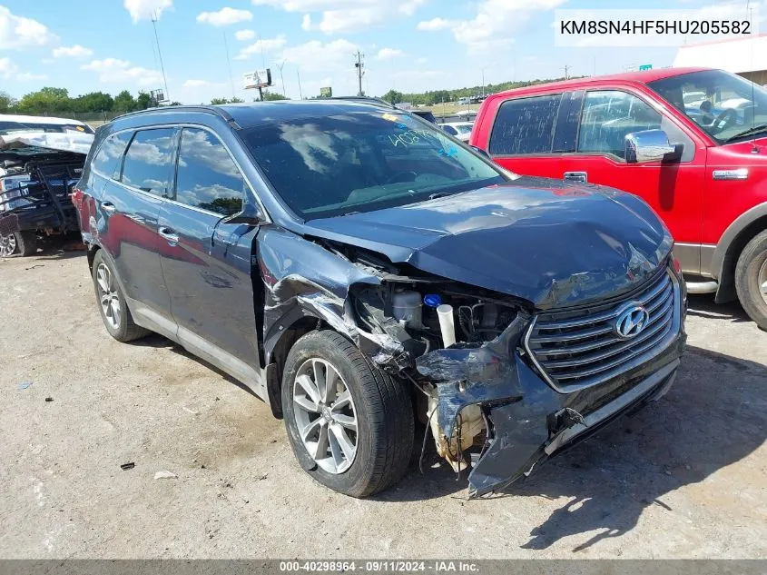 KM8SN4HF5HU205582 2017 Hyundai Santa Fe Se/Limited