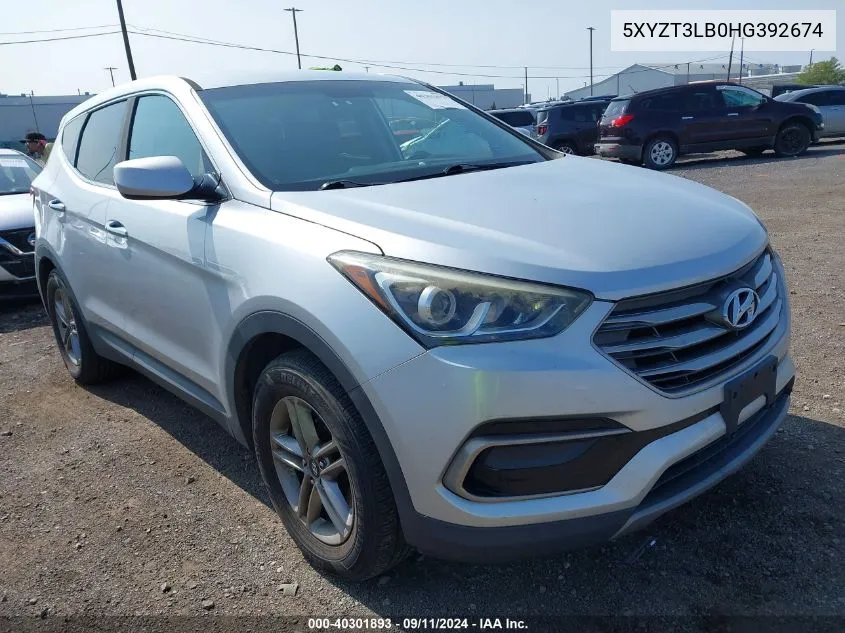 5XYZT3LB0HG392674 2017 Hyundai Santa Fe Sport 2.4L