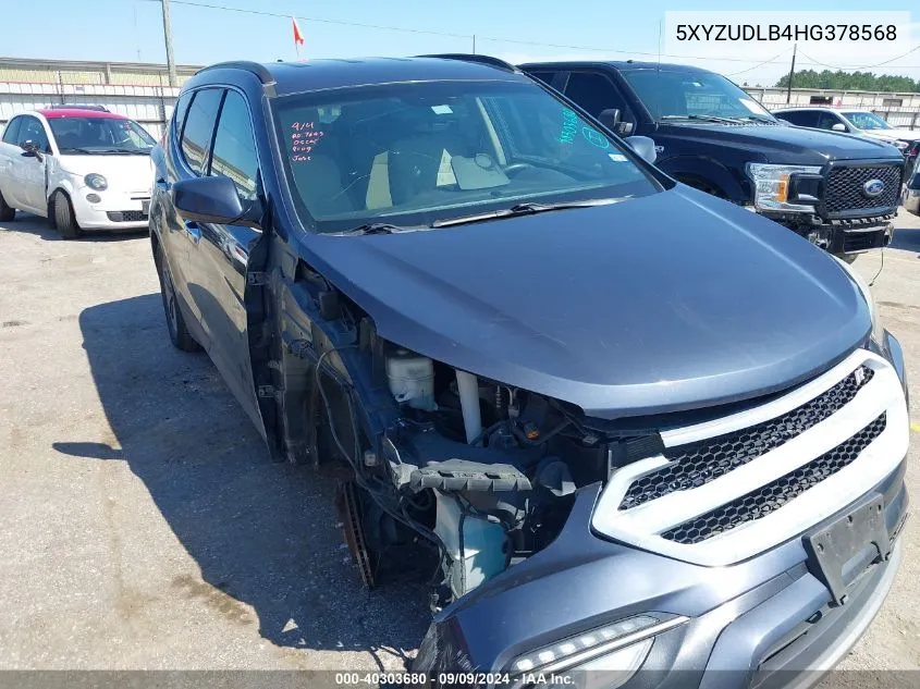 5XYZUDLB4HG378568 2017 Hyundai Santa Fe Sport 2.4L