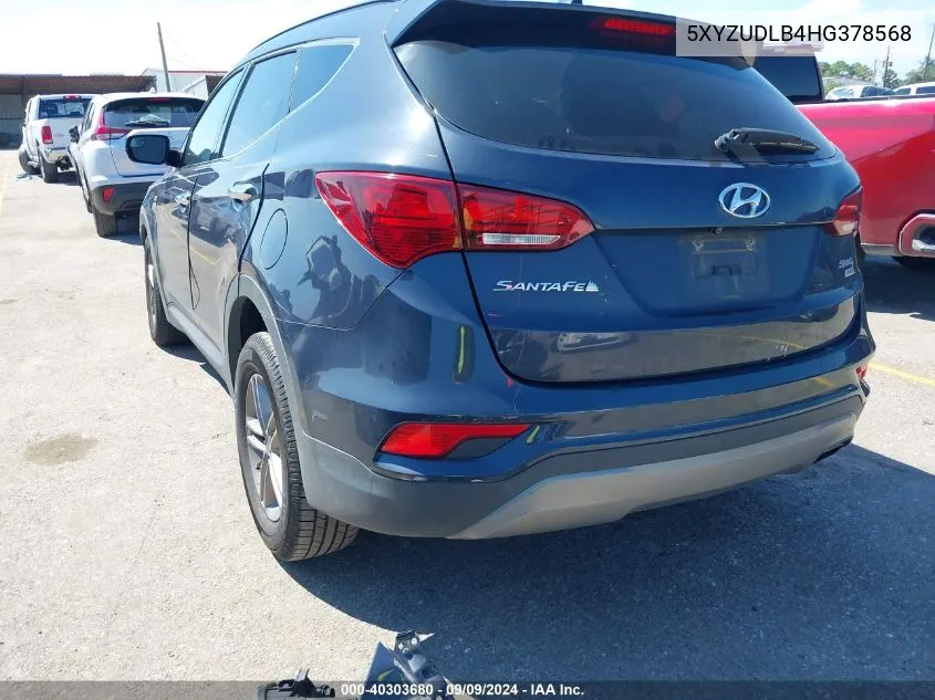 5XYZUDLB4HG378568 2017 Hyundai Santa Fe Sport 2.4L