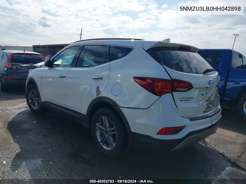 5NMZU3LB0HH042898 2017 Hyundai Santa Fe Sport 2.4L