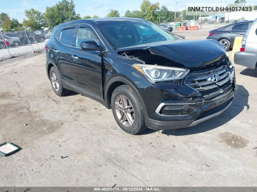 5NMZTDLB6HH017433 2017 Hyundai Santa Fe Sport 2.4L