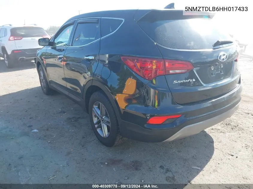 5NMZTDLB6HH017433 2017 Hyundai Santa Fe Sport 2.4L