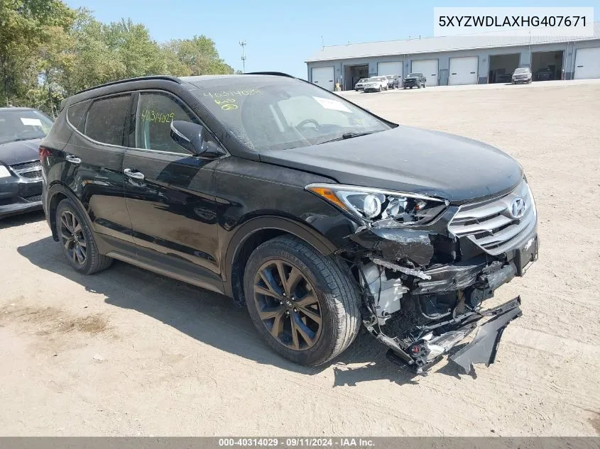 5XYZWDLAXHG407671 2017 Hyundai Santa Fe Sport