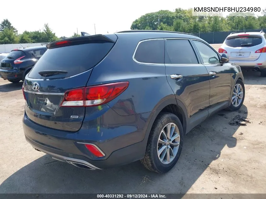 KM8SNDHF8HU234980 2017 Hyundai Santa Fe Se