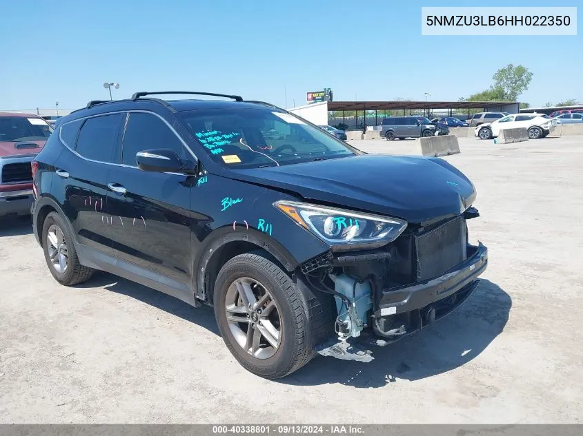 2017 Hyundai Santa Fe Sport VIN: 5NMZU3LB6HH022350 Lot: 40338801