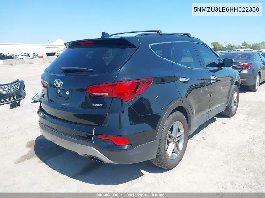 2017 Hyundai Santa Fe Sport VIN: 5NMZU3LB6HH022350 Lot: 40338801