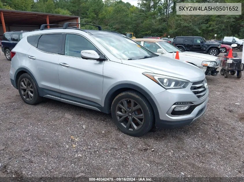 2017 Hyundai Santa Fe Sport 2.0T Ultimate VIN: 5XYZW4LA5HG501652 Lot: 40342475