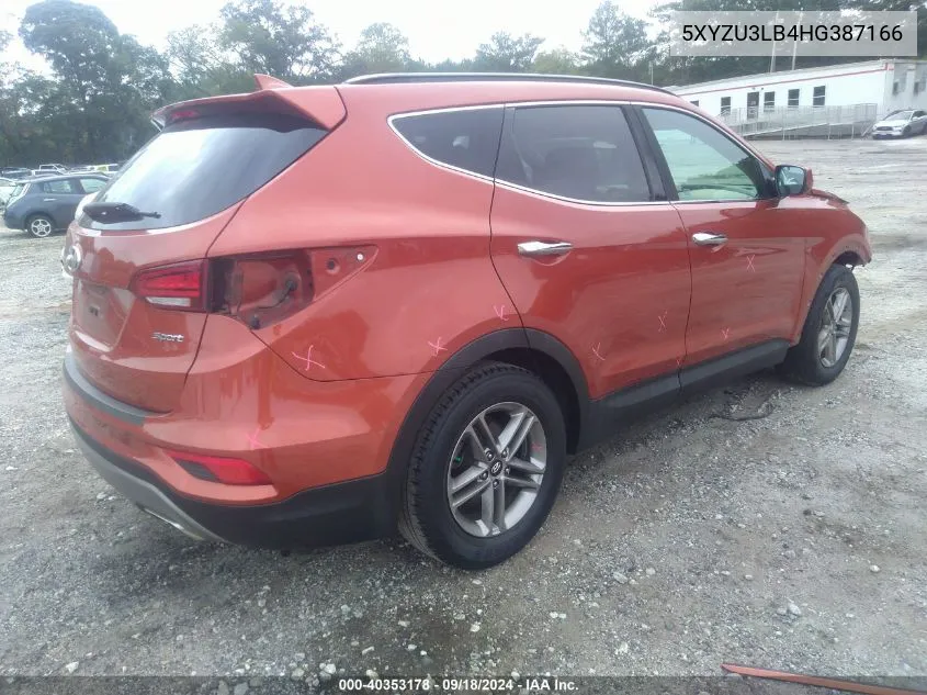 2017 Hyundai Santa Fe Sport 2.4L VIN: 5XYZU3LB4HG387166 Lot: 40353178