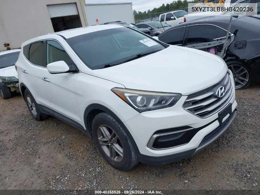 2017 Hyundai Santa Fe Sport 2.4L VIN: 5XYZT3LB8HG420236 Lot: 40355526