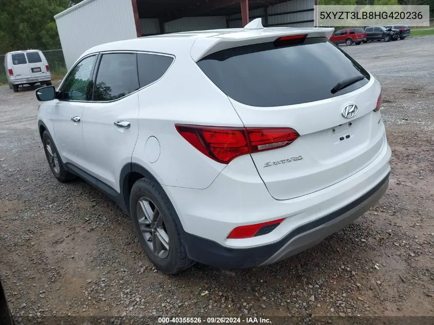 5XYZT3LB8HG420236 2017 Hyundai Santa Fe Sport 2.4L