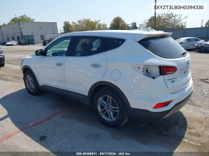 2017 Hyundai Santa Fe Sport 2.4L VIN: 5XYZT3LB0HG394330 Lot: 40358831