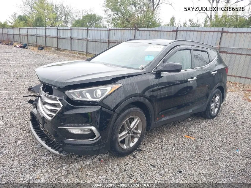 2017 Hyundai Santa Fe Sport VIN: 5XYZUDLBXHG386528 Lot: 40362015