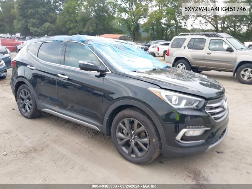 2017 Hyundai Santa Fe Sport 2.0T Ultimate VIN: 5XYZW4LA4HG451746 Lot: 40365930