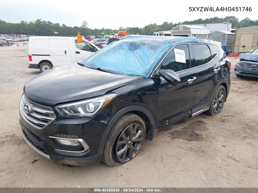 5XYZW4LA4HG451746 2017 Hyundai Santa Fe Sport 2.0T Ultimate