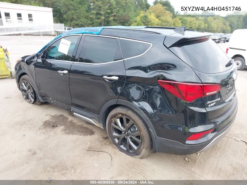 5XYZW4LA4HG451746 2017 Hyundai Santa Fe Sport 2.0T Ultimate