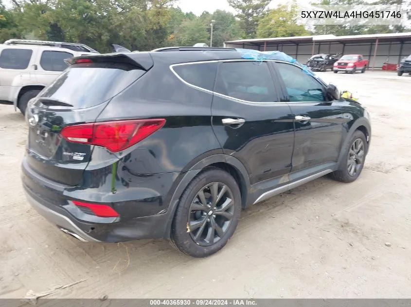 5XYZW4LA4HG451746 2017 Hyundai Santa Fe Sport 2.0T Ultimate