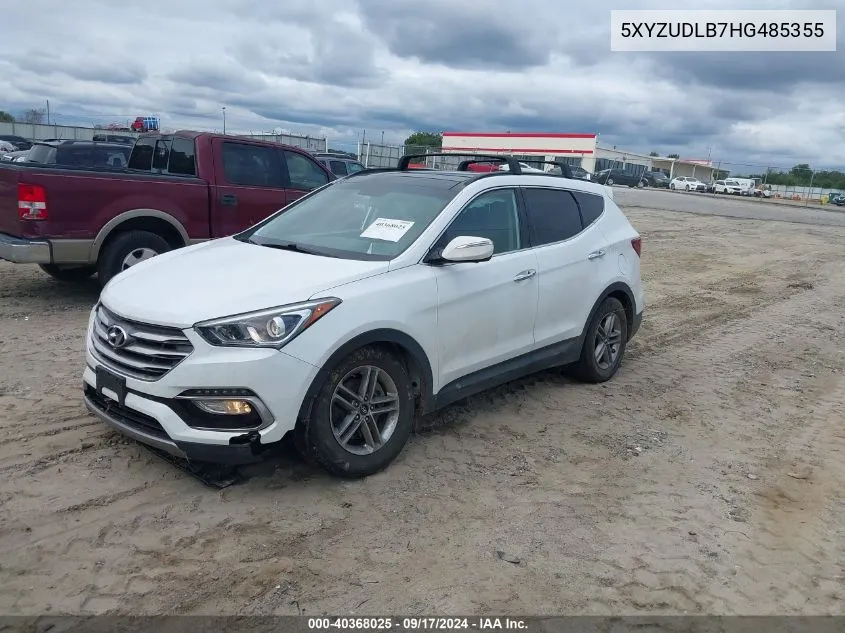 2017 Hyundai Santa Fe Sport 2.4L VIN: 5XYZUDLB7HG485355 Lot: 40368025