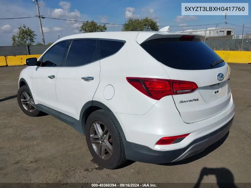 5XYZT3LBXHG417760 2017 Hyundai Santa Fe Sport 2.4L