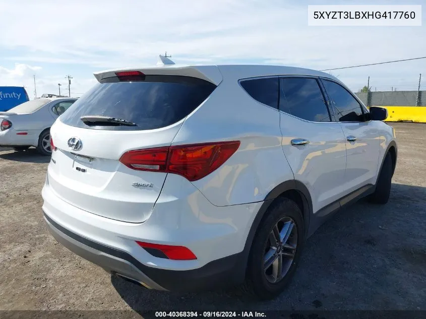 5XYZT3LBXHG417760 2017 Hyundai Santa Fe Sport 2.4L