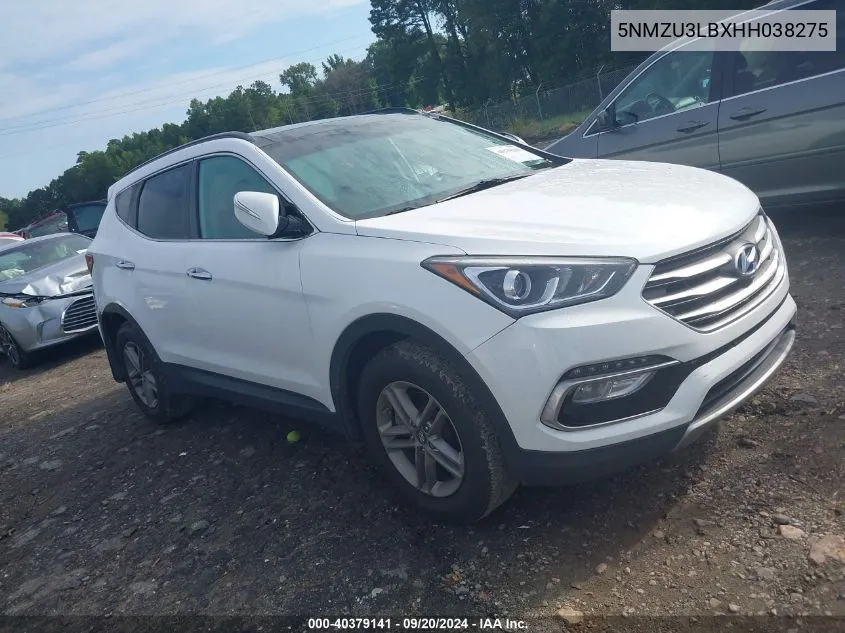 2017 Hyundai Santa Fe Sport 2.4L VIN: 5NMZU3LBXHH038275 Lot: 40379141