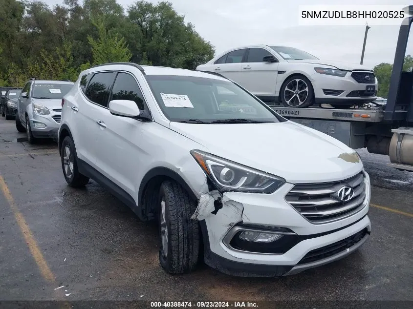 2017 Hyundai Santa Fe Sport 2.4L VIN: 5NMZUDLB8HH020525 Lot: 40388474