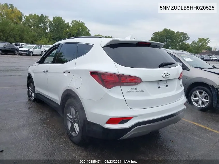 2017 Hyundai Santa Fe Sport 2.4L VIN: 5NMZUDLB8HH020525 Lot: 40388474