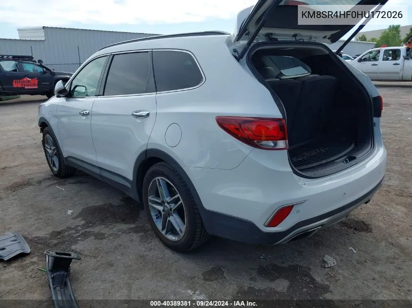 KM8SR4HF0HU172026 2017 Hyundai Santa Fe Se Ultimate