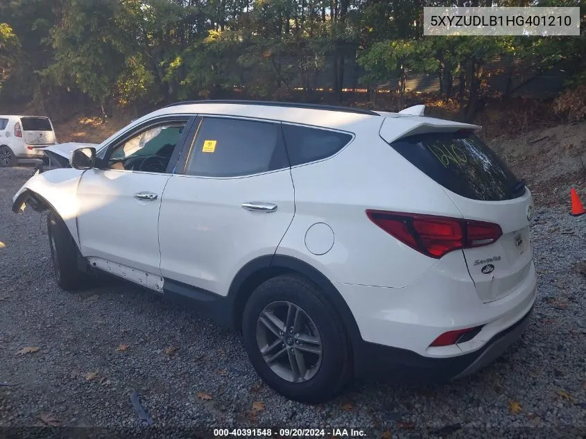 2017 Hyundai Santa Fe Sport 2.4L VIN: 5XYZUDLB1HG401210 Lot: 40391548