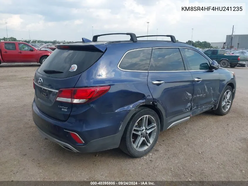 KM8SR4HF4HU241235 2017 Hyundai Santa Fe Limited Ultimate