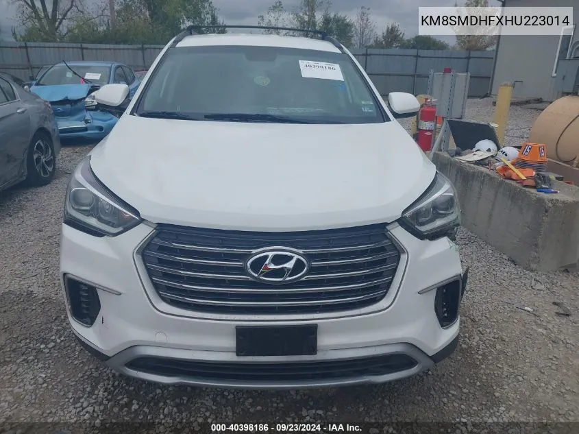 2017 Hyundai Santa Fe Se VIN: KM8SMDHFXHU223014 Lot: 40398186