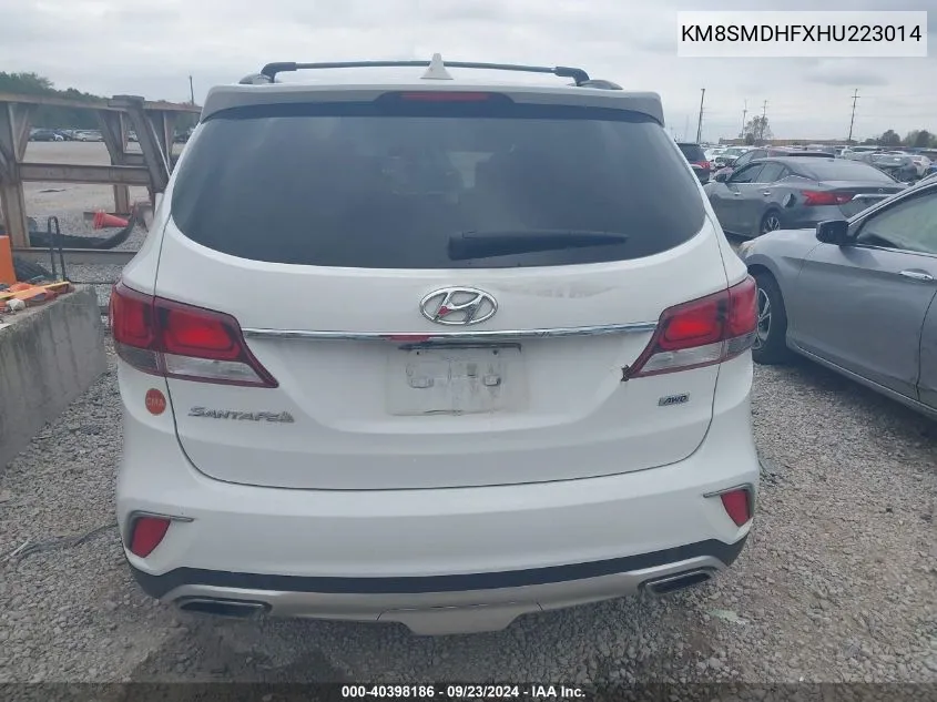 KM8SMDHFXHU223014 2017 Hyundai Santa Fe Se