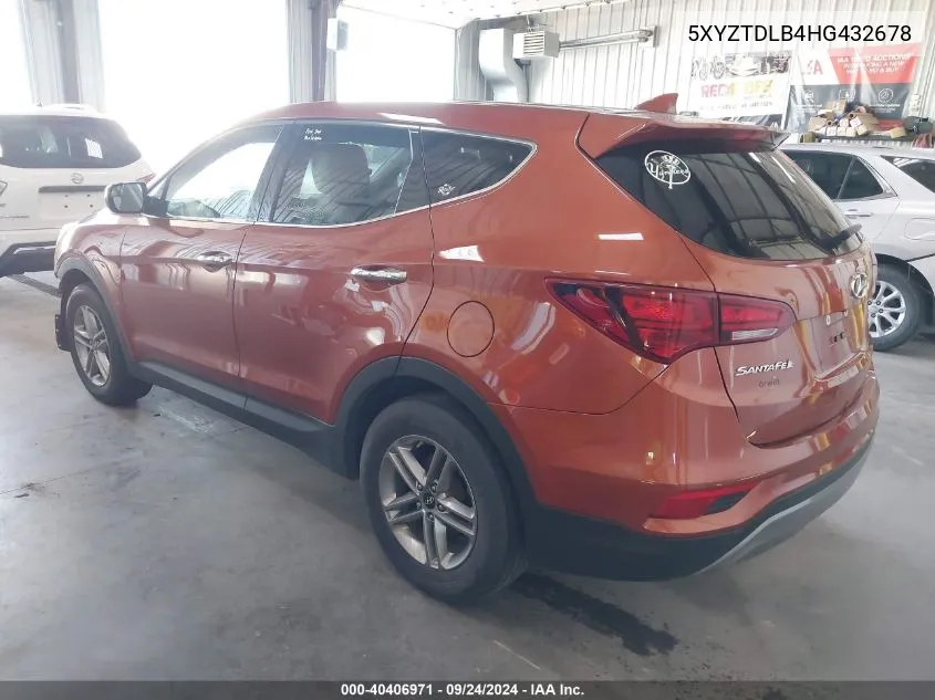 2017 Hyundai Santa Fe Sport VIN: 5XYZTDLB4HG432678 Lot: 40406971