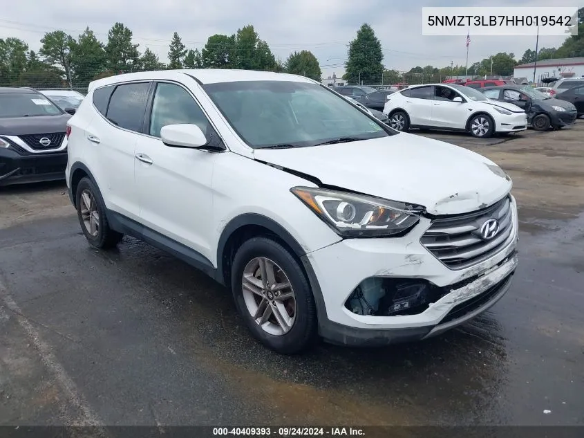 2017 Hyundai Santa Fe Sport 2.4L VIN: 5NMZT3LB7HH019542 Lot: 40409393