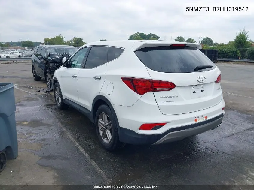 5NMZT3LB7HH019542 2017 Hyundai Santa Fe Sport 2.4L