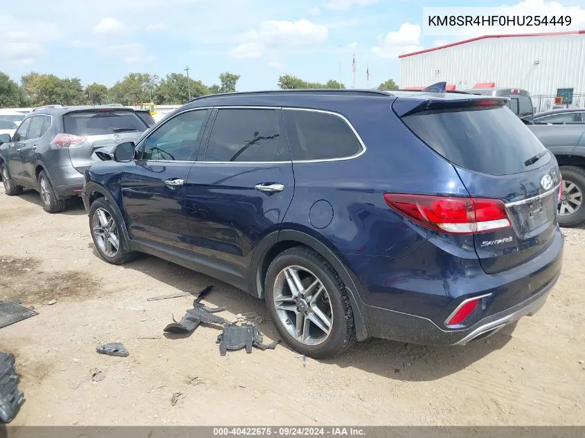 KM8SR4HF0HU254449 2017 Hyundai Santa Fe Se/Limited