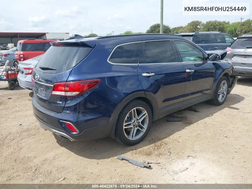 KM8SR4HF0HU254449 2017 Hyundai Santa Fe Se/Limited