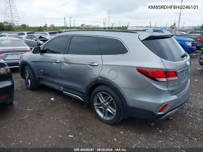 KM8SRDHF8HU246101 2017 Hyundai Santa Fe Limited Ultimate