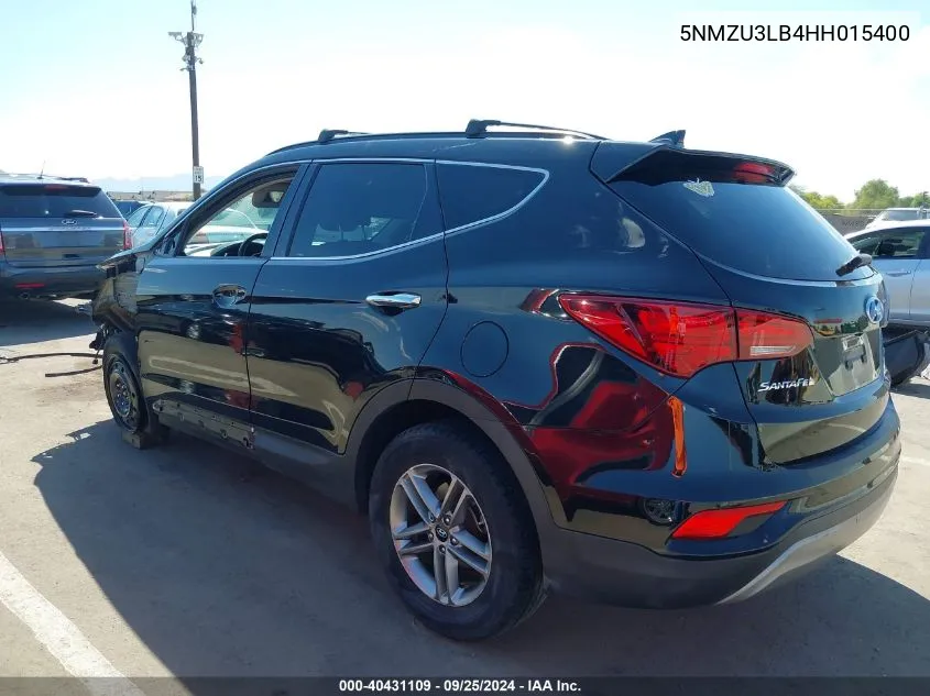 2017 Hyundai Santa Fe Sport 2.4L VIN: 5NMZU3LB4HH015400 Lot: 40431109