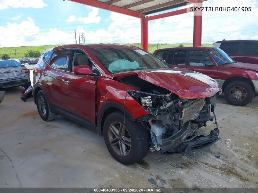 2017 Hyundai Santa Fe Sport 2.4L VIN: 5XYZT3LB0HG404905 Lot: 40433135