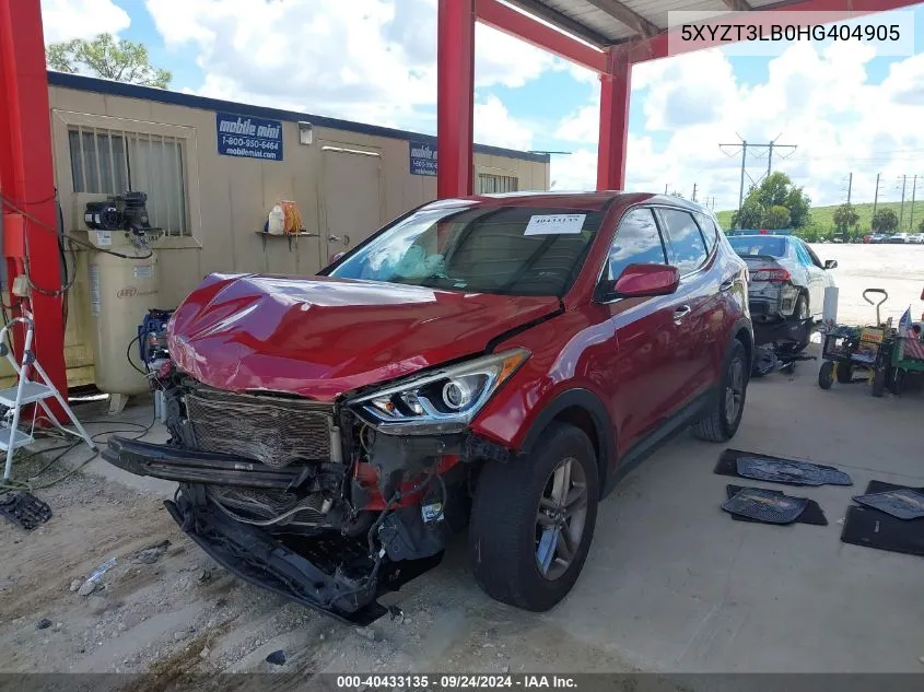 5XYZT3LB0HG404905 2017 Hyundai Santa Fe Sport 2.4L