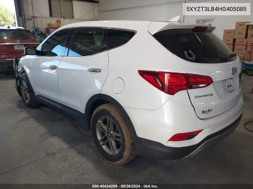 2017 Hyundai Santa Fe Sport 2.4L VIN: 5XYZT3LB4HG405085 Lot: 40434289